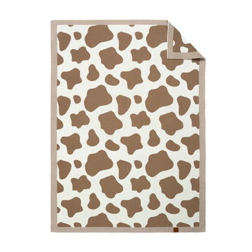 Baby Cow Jacquard Knit Blanket