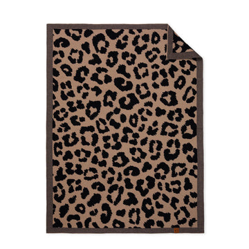 Leopard Jacquard Knit Baby Blanket
