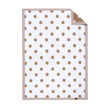 Baby Mocha Polkadot Jacquard Knit Blanket