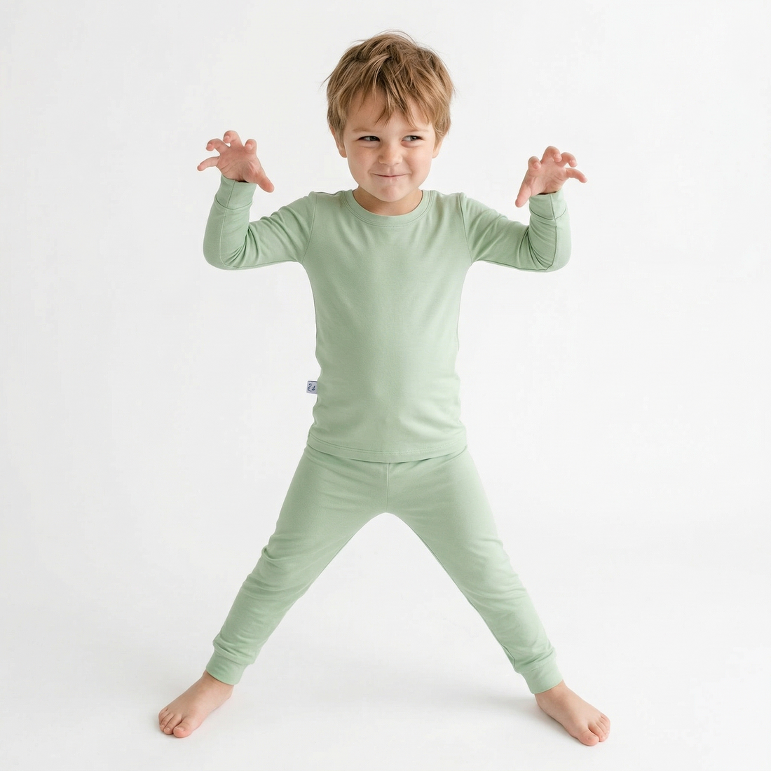 Sage Green Long Sleeve Bamboo Pajama Set