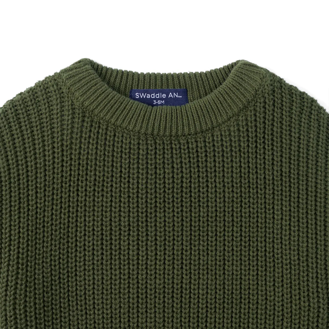 Classic Chunky Knit Baby Romper in Forest Green