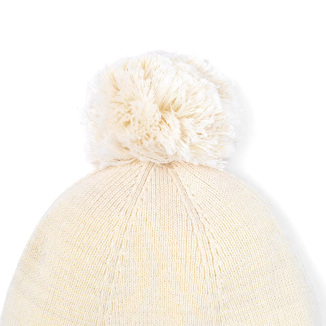 Knit Baby Pom Beanie in Cream