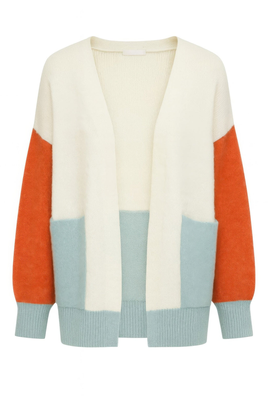 Color Block Open Cardigan