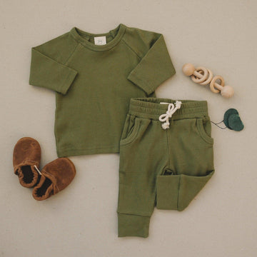Organic Cotton Ribbed 2pc Set - more colors